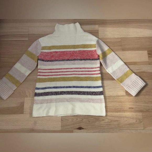 Anthropologie Elana tunic pullover funnel neck sweater striped relaxed Sz Small - Picture 7 of 11